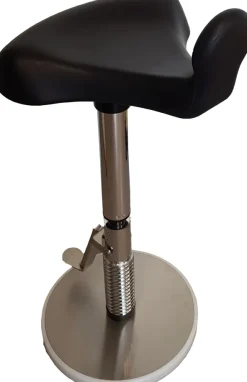 Selle de pauchet haut 67à84cm réglage au pied assise PU coloris noir Livrée montée