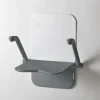 Siège de douche mural Etac Relax accoudoirs, dossier - l. 40 x p. 45cm - poids limite 125 kg - gris