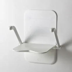 Siège de douche mural Etac Relax accoudoirs, dossier - l. 40 x p. 45cm - poids limite 125 kg - blanc
