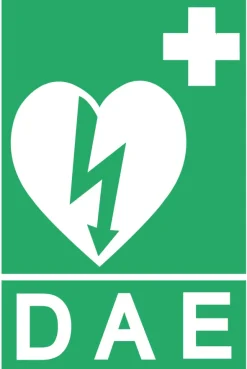 Signalétique logo DAE, qualité standard : logo DAE de taille 10 x 15 cm [distribuée par Schiller]