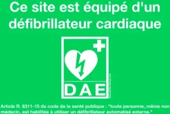 Signalétique site équipé d'un DAE, qualité premium : site équipé de taille 10 x 15 cm [distribuée par Schiller]