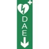 Signalétique verte PVC bas (modèle 5 - 1 pancarte 10 x 30 cm) [distribuée par AVF Biomedical]