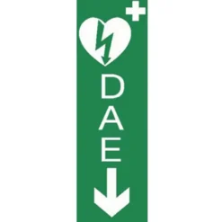 Signalétique verte PVC bas (modèle 5 - 1 pancarte 10 x 30 cm) [distribuée par AVF Biomedical]