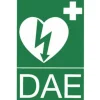 Signalétique verte PVC DAE (modèle 2 - 1 pancarte 10 x 15 cm) [distribuée par AVF Biomedical]