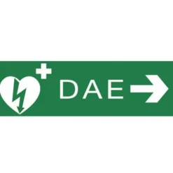Signalétique verte PVC droite (modèle 3 - 1 pancarte 30 x 10 cm) [distribuée par AVF Biomedical]