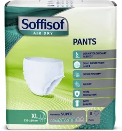 Slip Absorbant Soffisof Air Dry Super 8 gouttes Taille XL - 1 palette de 1344 unités