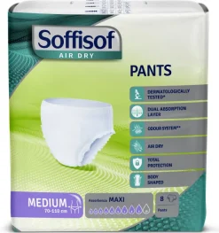 Slip Absorbant Soffisof Air Dry Maxi 9 gouttes Taille M - 1 palette de 1792 unités