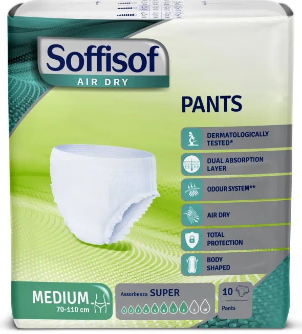 Slip Absorbant Soffisof Air Dry Super 8 gouttes Taille M - 1 palette de 1680 unités