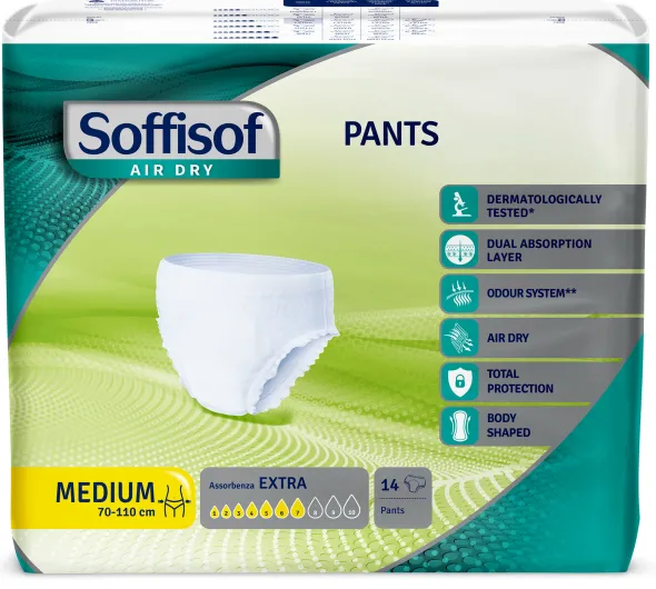 Slip Absorbant Soffisof Air Dry Extra 7 gouttes Taille M - 1 carton de 84 unités