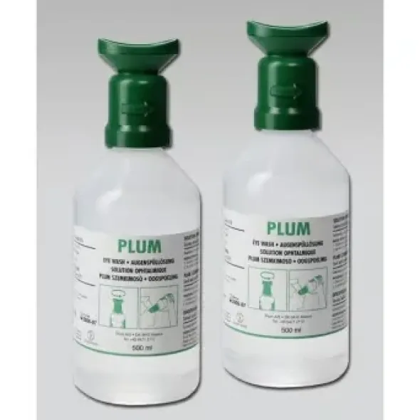 Solution saline - flacon de rechange 500 ml pour les yeux - lot de 2