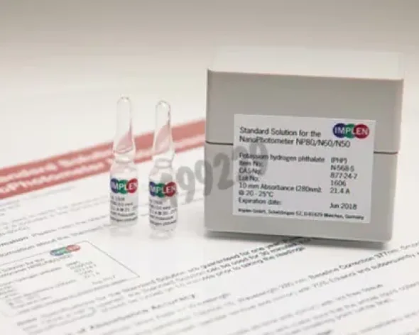 Solution standard (0,5 ml) pour le contrôle de la précision photométrique des nanophotomètres NP80/N60/N50 - lot de 2