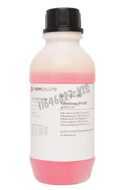 Solution tampon pH 4,00 avec code couleur (rouge)  (traçable au SRM du NIST) chemsolute 1L