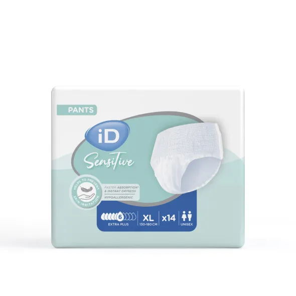 Sous-vêtement absorbant iD Sensitive pants Extra Plus XL - 1 palette de 2688 unités
