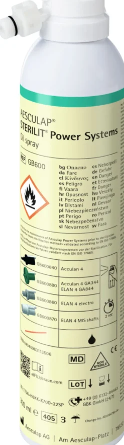 Spray d'huile STERILIT pour moteur B. Braun- lot de 6