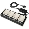 Station de charge 4 emplacements pour batterie imprimante avec bloc alimentation chargeur