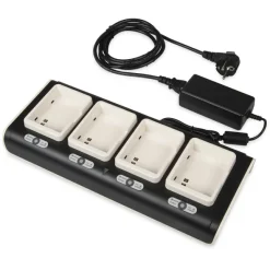 Station de charge 4 emplacements pour batterie imprimante avec bloc alimentation chargeur
