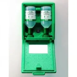 Station murale fermée avec 2 flacons lave-oeil de 500 ml