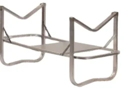 Support pliable aluminium avec tablette pleine fixe pour brancard de catastrophe, barquette de sauvetage,