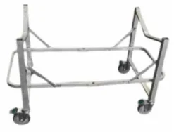 Support roulant et pliable - 4 roues escamotables pour barquettes, brancards, civières