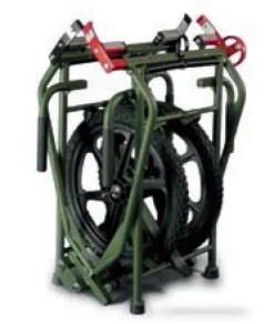 Support roulant militaire tout terrain - pliable - roues pleines - pour barquettes brancards, civières