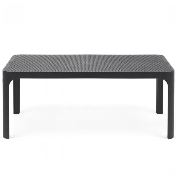 Table basse Net - l. 100 x h. 40 x pr. 60 cm - structure en polypropylène anti UV