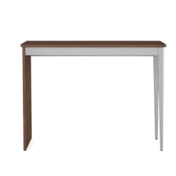 Table bureau Valho - 105 x 78 x 50 cm - plateau stratifié antibactérien - 1 pied panneau et 2 pieds hêtre massif