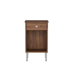Table de chevet Valho - 43 x 71 x 40 cm - 1 tiroir et 1 niche - pieds hêtre massif