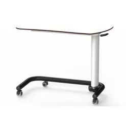 Table de lit - 1 plateau stratifié compact coloris beige - piètement U