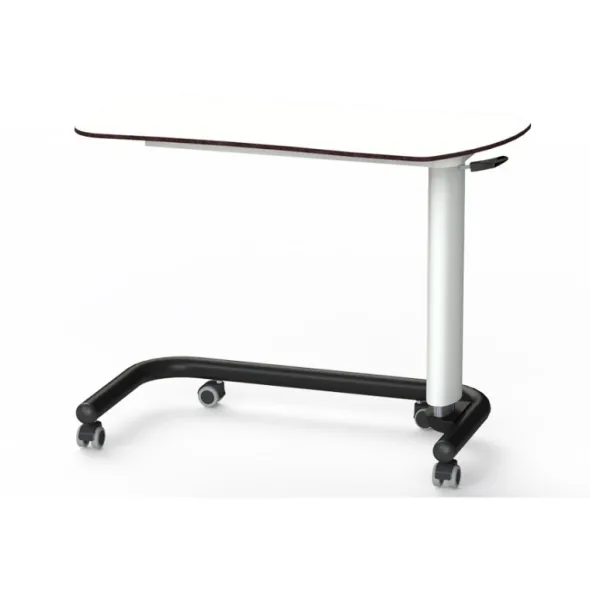 Table de lit - 1 plateau stratifié compact coloris beige - piètement U
