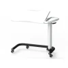 Table de lit - 2 plateaux ABS blanc - piètement U