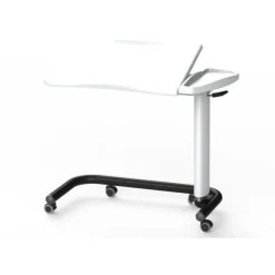Table de lit - 2 plateaux ABS blanc - piètement U