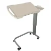 Table de lit Solido 3 - piétement U - 2 plateaux ABS - 1 fixe, 1 inclinable - galerie anti-chute
