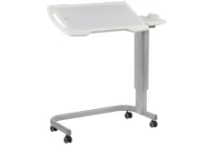 Table de lit Solido 3 - 2 plateaux ABS blanc piétement U