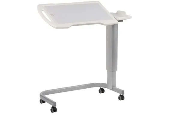 Table de lit Solido 3 - 2 plateaux ABS blanc piétement U