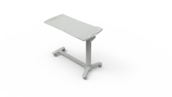 Table de lit TA270FT - piétement H - 1 plateau polypropylène - gris clair