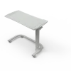 Table de lit TA270FT - piétement U - 1 plateau polypropylène - gris clair