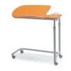 Table de lit TA529G - piétement U - 2 plateaux stratifié - 1 plateau fixe - 1 plateau inclinable
