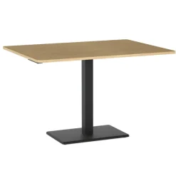 Table Luniiik - 120 x 80 cm - plateau stratifié antibactérien chant ABS - piétement central fonte