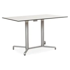 Table pliante Scudo - 120 x 80 cm - plateau stratifié compact - piétement central alu