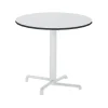 Table pliante Scudo - 80 x 73 cm - plateau stratifié compact - piétement central alu