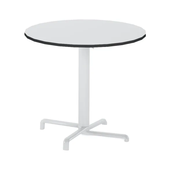 Table pliante Scudo - 80 x 73 cm - plateau stratifié compact - piétement central alu