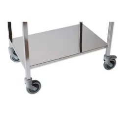 Tablette basse amovible - inox - pour chariots N.02 211/02 et N.02 211/03