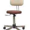 Tabouret assise + dossier sur roulettes à hauteur variable 64-78 cm - coloris au choix
