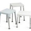 Tabouret douche rectangulaire Etac Smart blanc - h. assise réglable de 42 à 57 cm (7 crans) - poids limites 200 kg