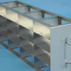 Étagère horizontale lxpxh 139x549x224mm 4x4 étages pour boite dim ext 133x133x53mm