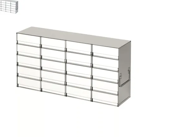 Étagère inox pour 5x4 boites 50mm UFV L139 x P561 x H278mm - 8012-2349 BINDER (pack de 3)