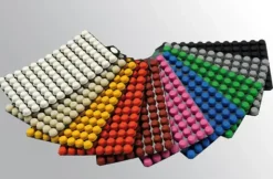 Tapis 96 bouchons TPE individuels noir x 10