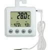 Thermomètre digital int.-ext. - Sonde NTC inox - Alarme T° - Triple aff. Instant./Maxi/Mini -