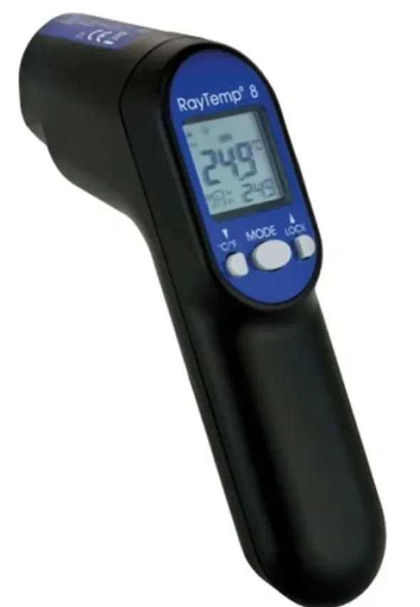Thermomètre 2 en 1 raytemp 8 avec visée laser 8 points circulaire ir -60 a 500 °C