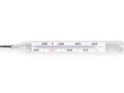 Thermomètre médical en verre Gallium - réutilisable - lot de 72